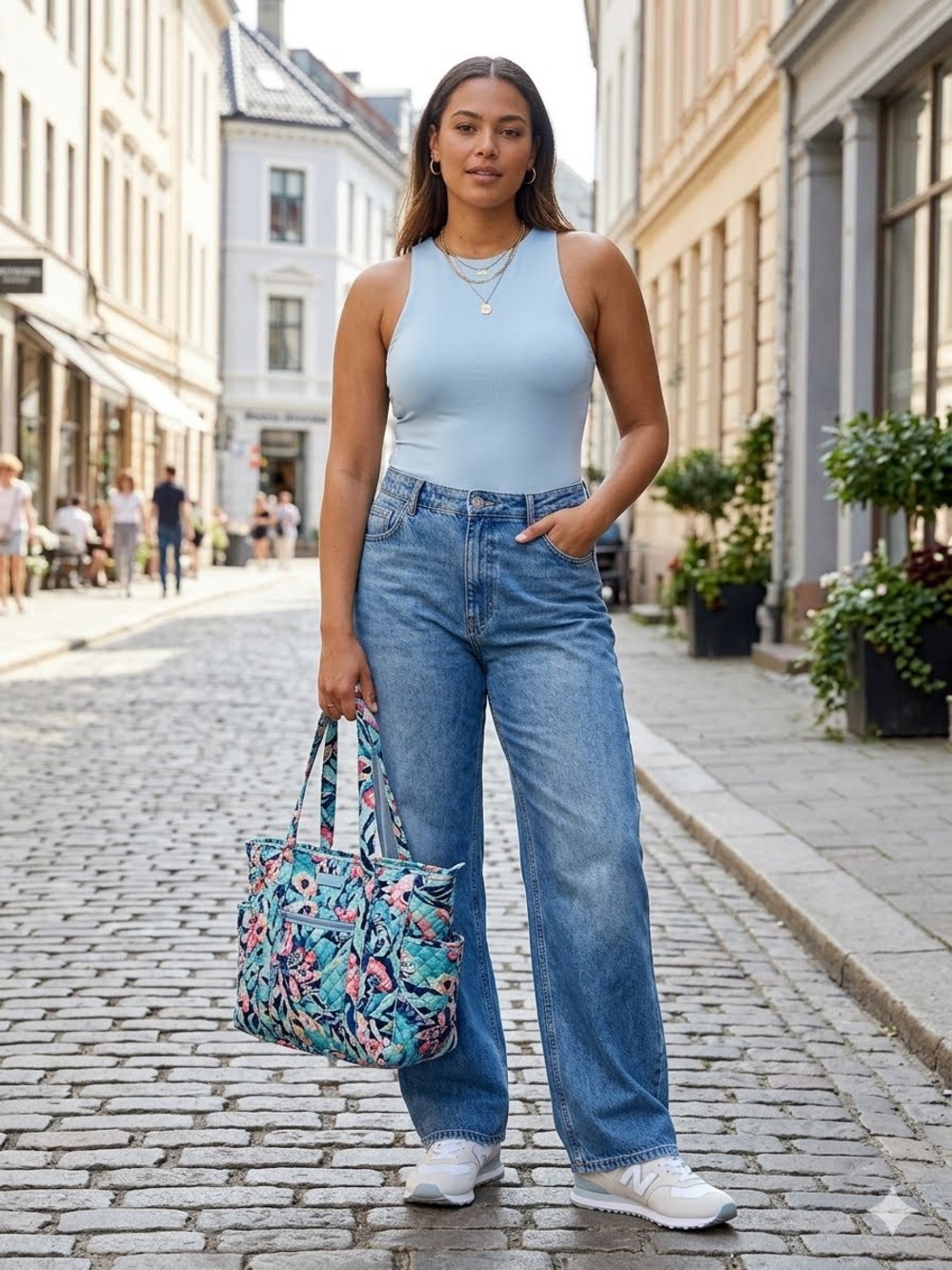 Chic Missguided Tall Blue Sleeveless  seam free racer Bodysuit